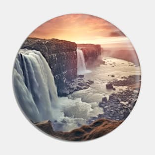 Waterfall Majestic Beautiful Landscape Pin