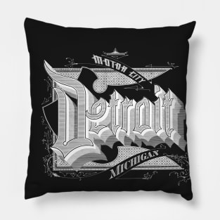 Vintage Detroit, MI Pillow