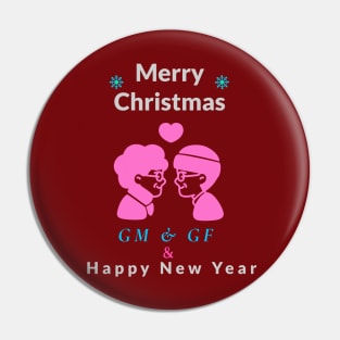 Merry christmas and happy new year family Pin