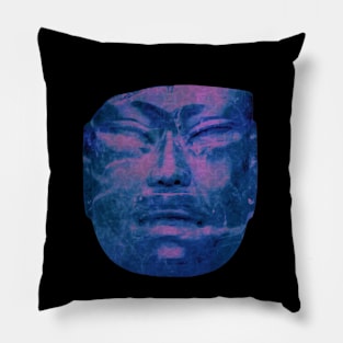 Blue and Purple patterned face Pillow