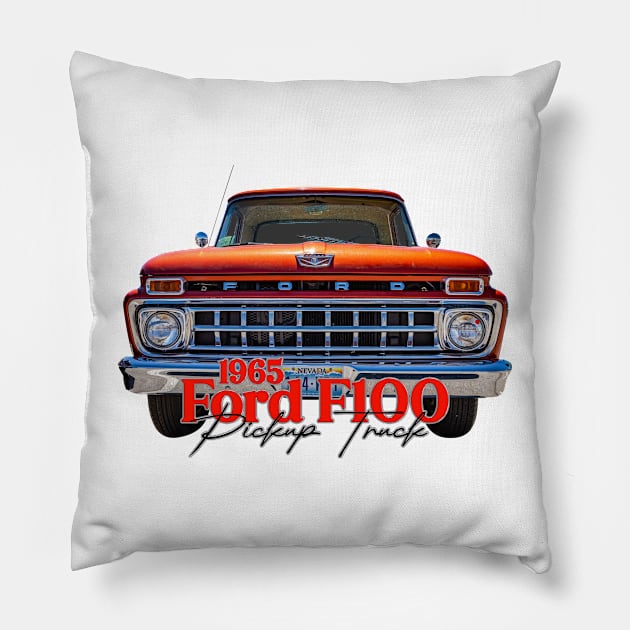 1965 Ford F100 Pickup Truck Pillow by Gestalt Imagery