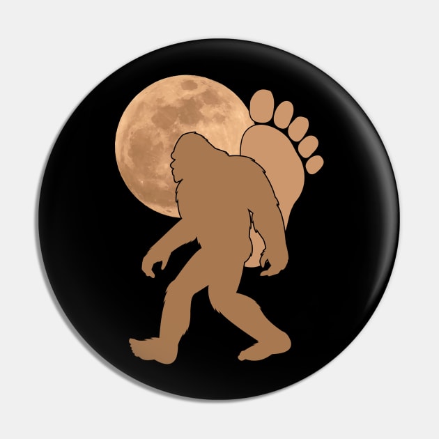 Bigfoot Moon Pin by Tesszero