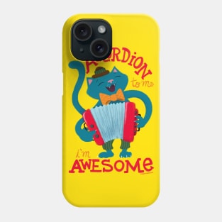 Accordion Instrument Playing Music by Cute Cats Phone Case