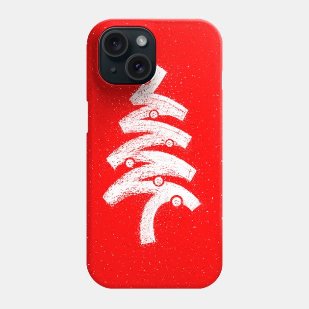 Christmas tree Red Phone Case by GeeTee