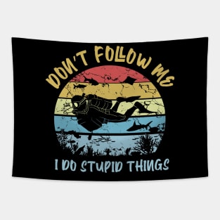 Dn't follow me I do stupid things scuba diving Tapestry