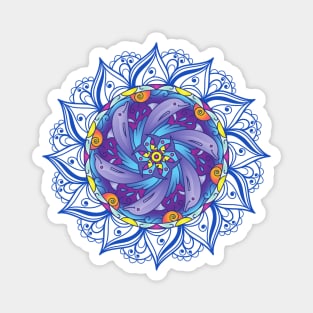 Aesthetic Dolphin Animal Mandala Art | Mandala Art Designs | Gift for Women | Gift for Men T-Shirt Magnet