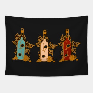 Christmas Spirit Holiday Wine Tapestry