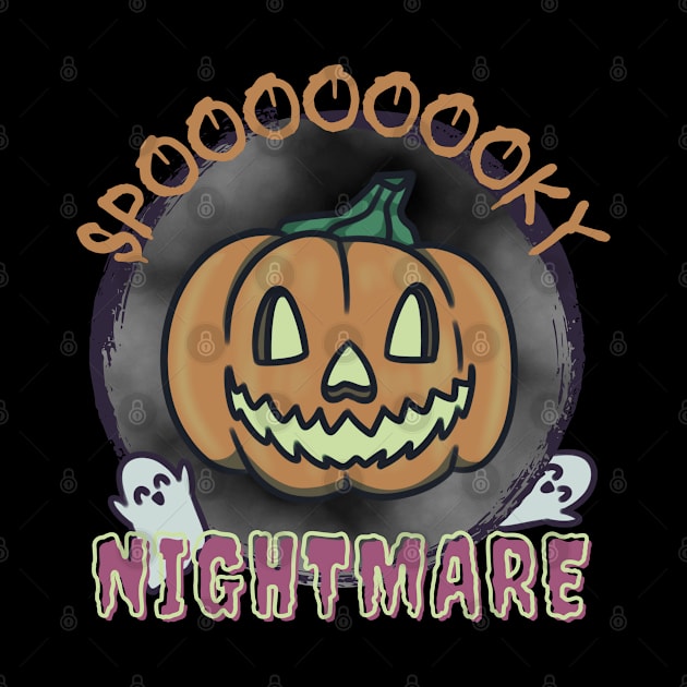 Pumpkin Spooky Nightmare Halloween by Art by Biyan