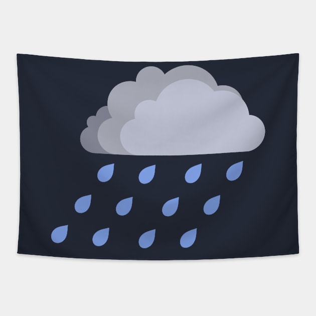 Rain Cloud Symbol Tapestry by Zeeph