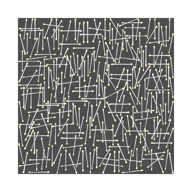 Cotton Swabs Pattern on grey background by kapotka