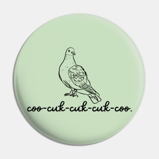 Rock Dove Graphic - Actual Bird Call Pin
