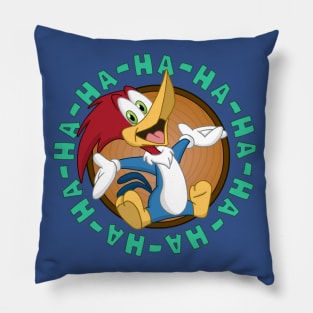 the mischievous woodpecker at it again! Pillow