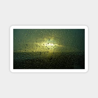 Beautiful Rainy Sunset Window View Magnet