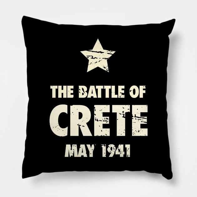 Battle Of Crete - World War 2 / WWII Pillow by Wizardmode