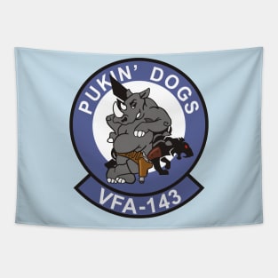 F/A18 Rhino - VFA143 - Pukin' Dogs Tapestry