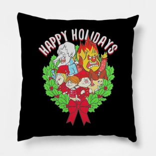 Happy Holidays Miser Brothers <> Graphic Design Pillow