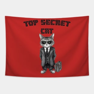 Top Secret Cat Tapestry