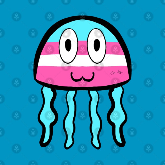 Transgender Pride Jellyfish by AlienClownThings