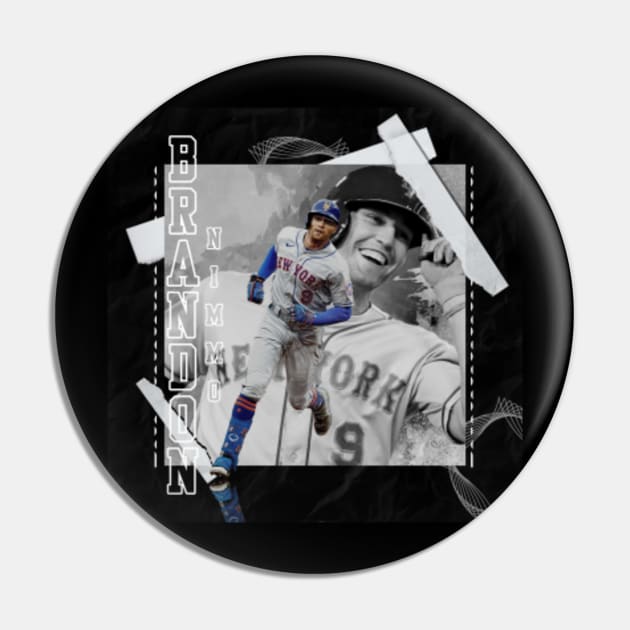 Brandon Nimmo Baseball Paper Poster Mets - Brandon Nimmo - Sticker