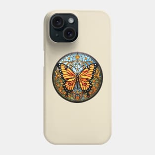 stained glass butterfly Phone Case