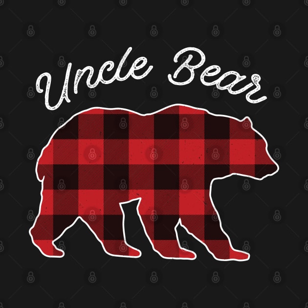 Uncle Bear - Red Plaid Christmas Pajama Family Gift by heart teeshirt