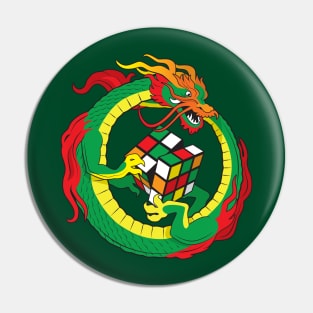 Rubik's cube dragon Pin