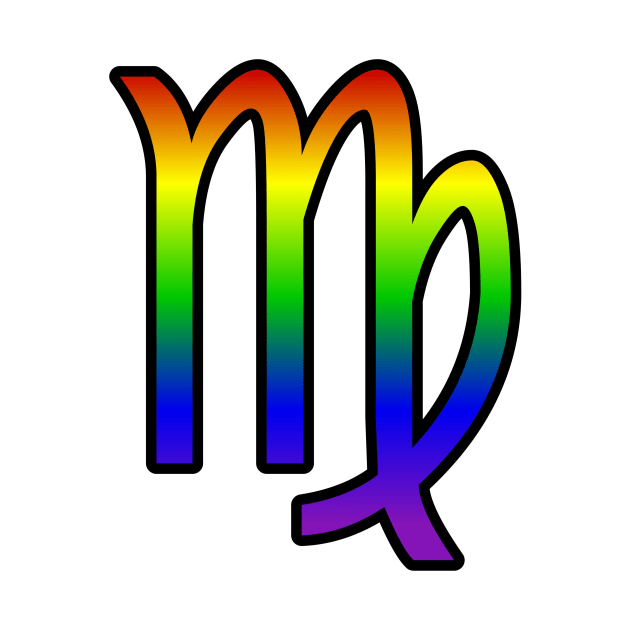 Virgo Rainbow Pride Symbol by SillyStarlight