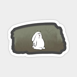 White Bunny Magnet