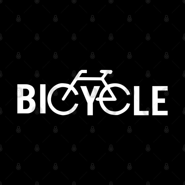 Minimalist Bicycle Typography Design by StreetDesigns