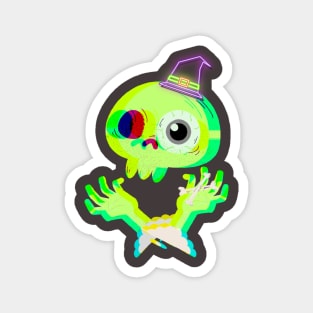 Green hands  ghost Halloween Magnet