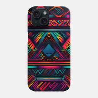 Neon Geometric Pattern Phone Case