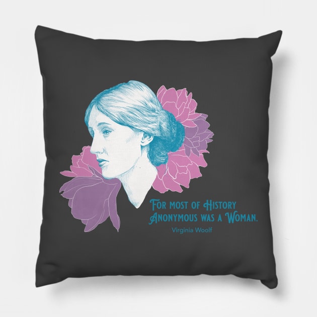 Virginia Woolf  - Anonymous Pillow by witchcave