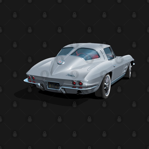 1963 corvette in silver by candcretro