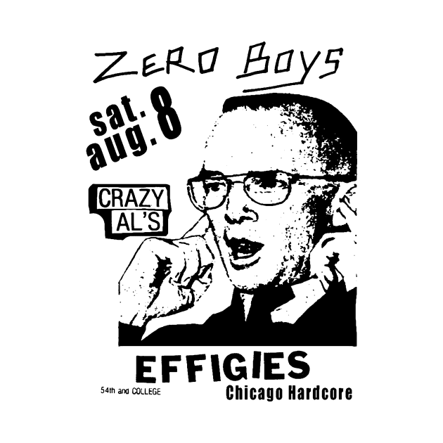 Chicago punk hardcore flyer art crazy al's by TeeFection