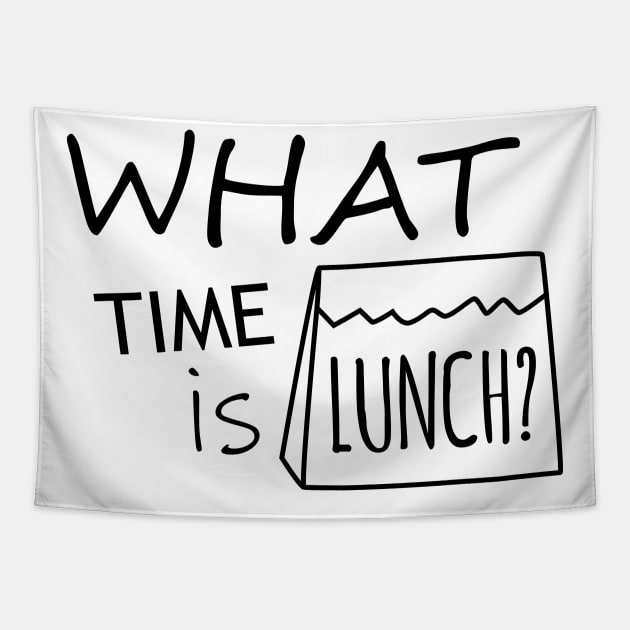 What Time is Lunch - One Color Tapestry by olivergraham