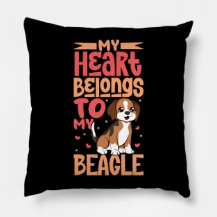 My heart belongs to my Beagle Pillow