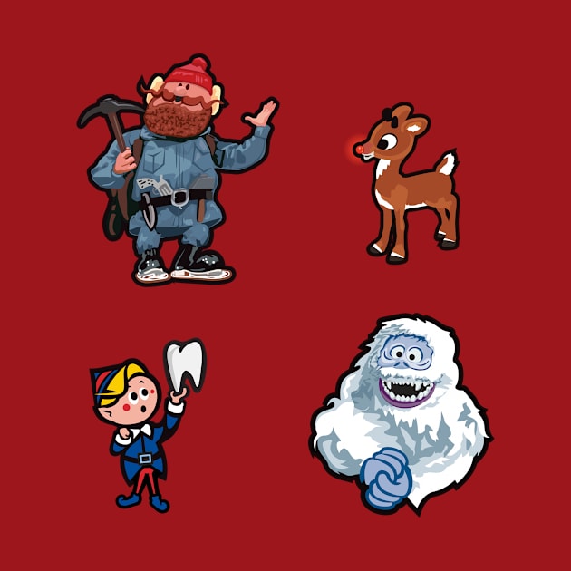 Rudolph Stickers by LaughingDevil