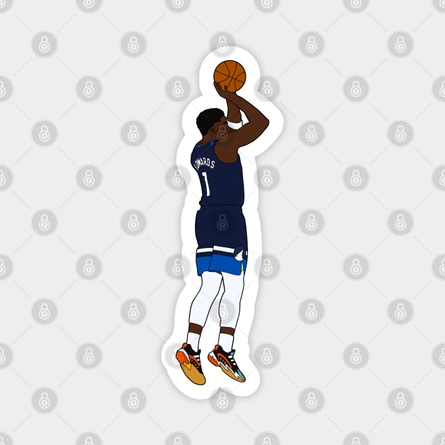 Anthony Edwards Jumpshot Minimal Magnet by whelmd