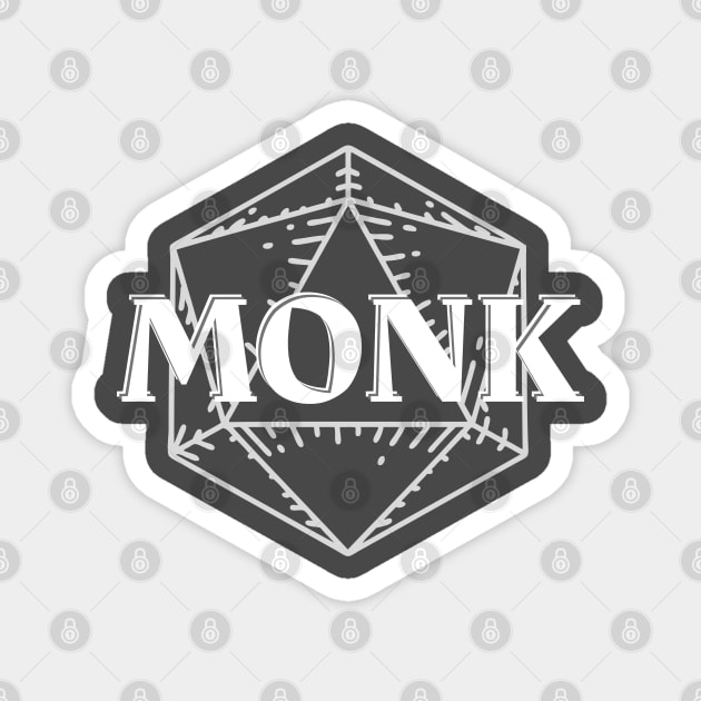 Monk Class DnD D20 Symbol Magnet by DungeonDesigns