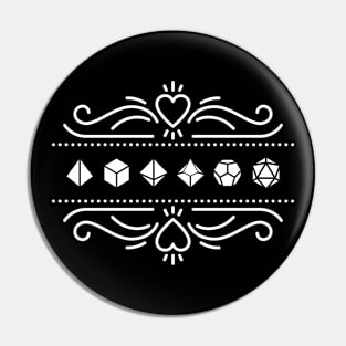 Ornamental Dice Set of Priest Tabletop RPG Gaming Pin