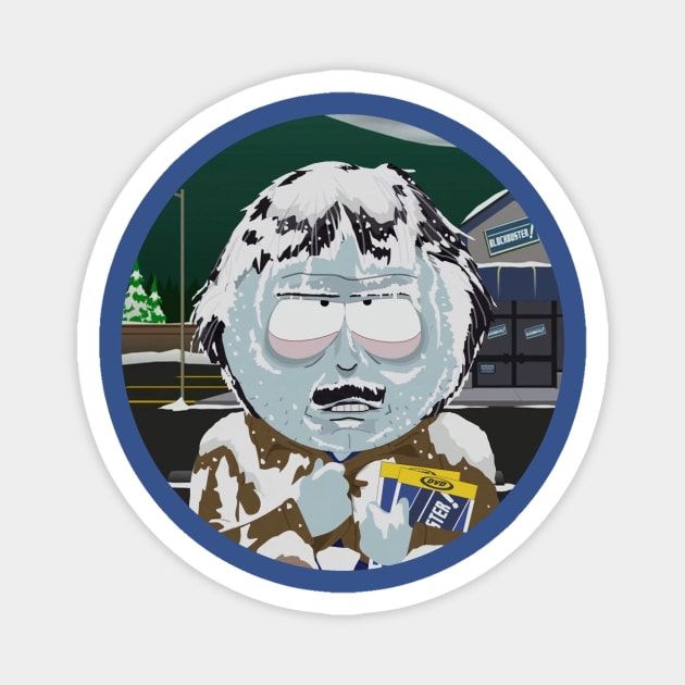 South Park - Frozen Randy Marsh - Blockbuster Magnet by Xanderlee7