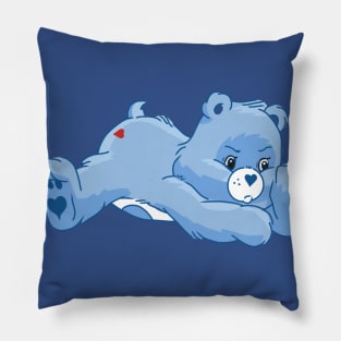 Grumpy bear lying down Pillow