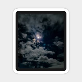 Clouds in night sky Magnet