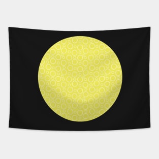 Lemon Bubbles. A simple, modern design in lemon and white. Tapestry