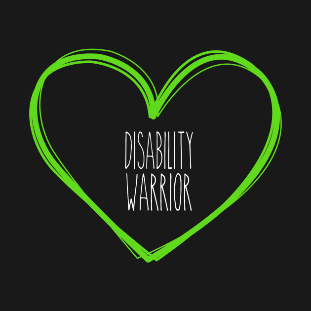 Disability Warrior Heart Support by MerchAndrey