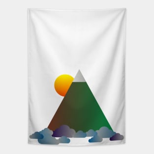 COLORFUL MOUNTAINS, GEOMETRIC LANDSCAPE COLORFUL Tapestry