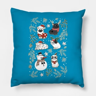 Christmas French Bulldog Pillow