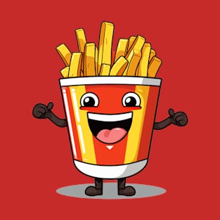 kawaii french fries T-Shirt cute ,potatofood T-Shirt