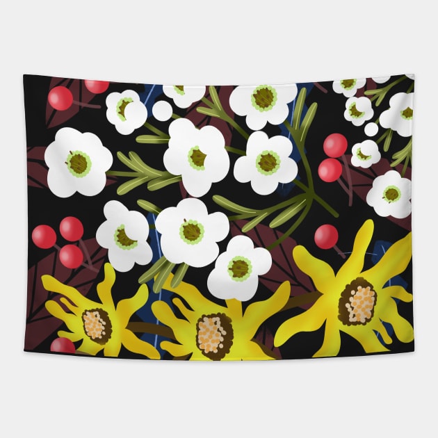 Australian flowers Tapestry by Pacesyte