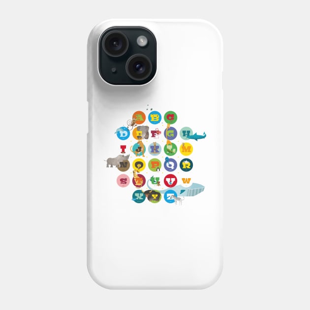 Alphabet - Animals from A to Z for children Phone Case by Piakolle